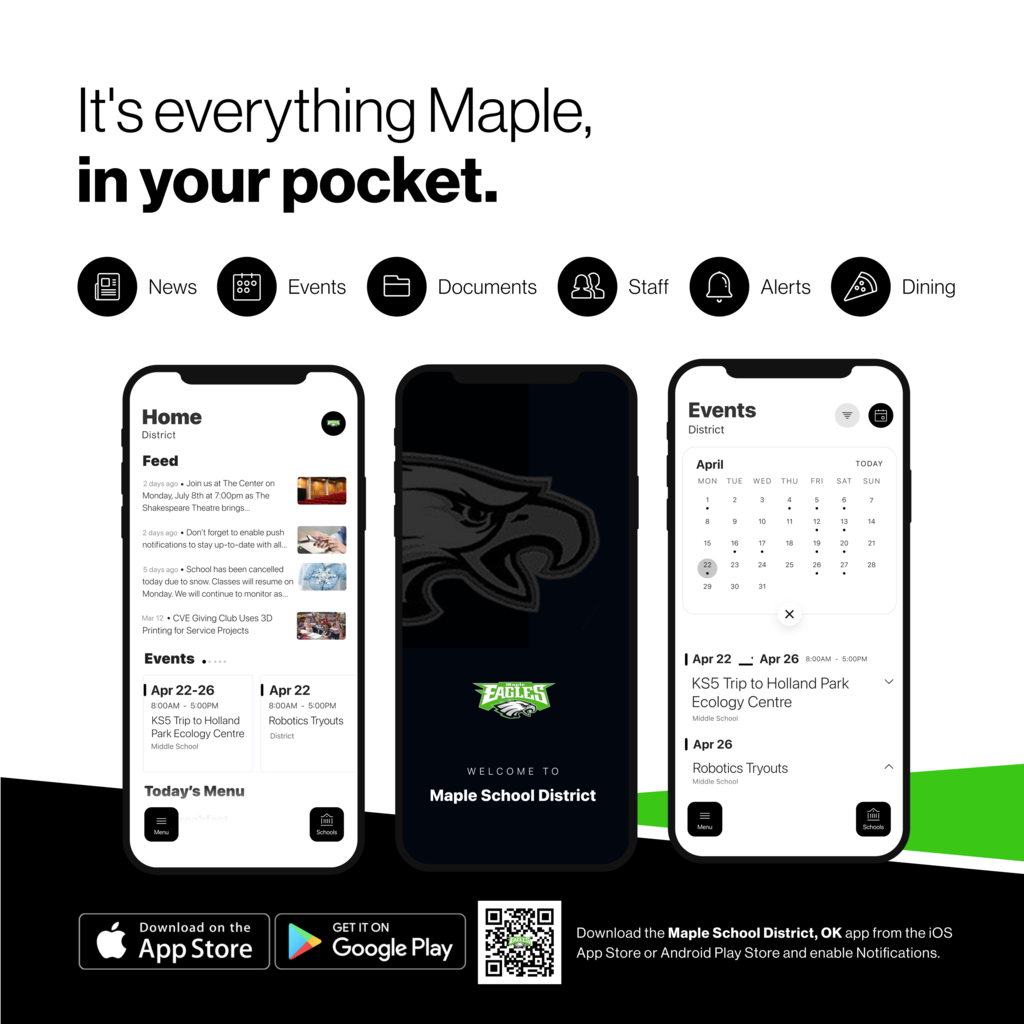 it's everything maple in your pocket school app ad