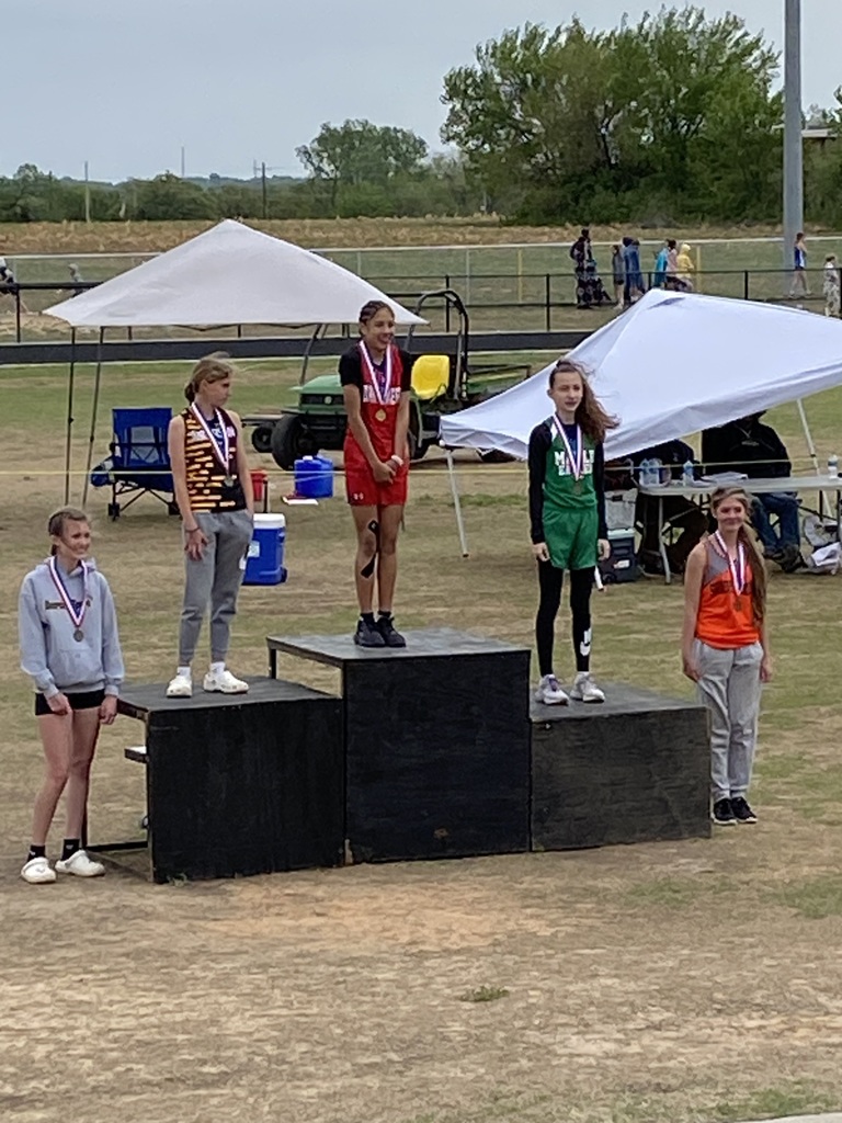 Girls on medal stand